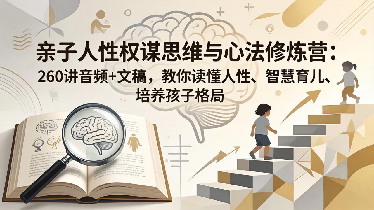 亲子人性权谋思维与心法修炼营：260讲音频+文稿，教你读懂人性、智慧育儿、培养孩子格局-御文网