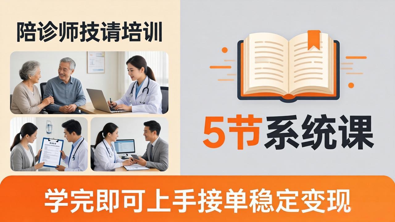 想做陪诊师不知从何下手？5节系统课教你掌握核心技能，学完即可上手接单稳定变现-御文网