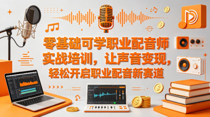 零基础可学职业配音师实战培训，让声音变现，轻松开启职业配音新赛道-御文网