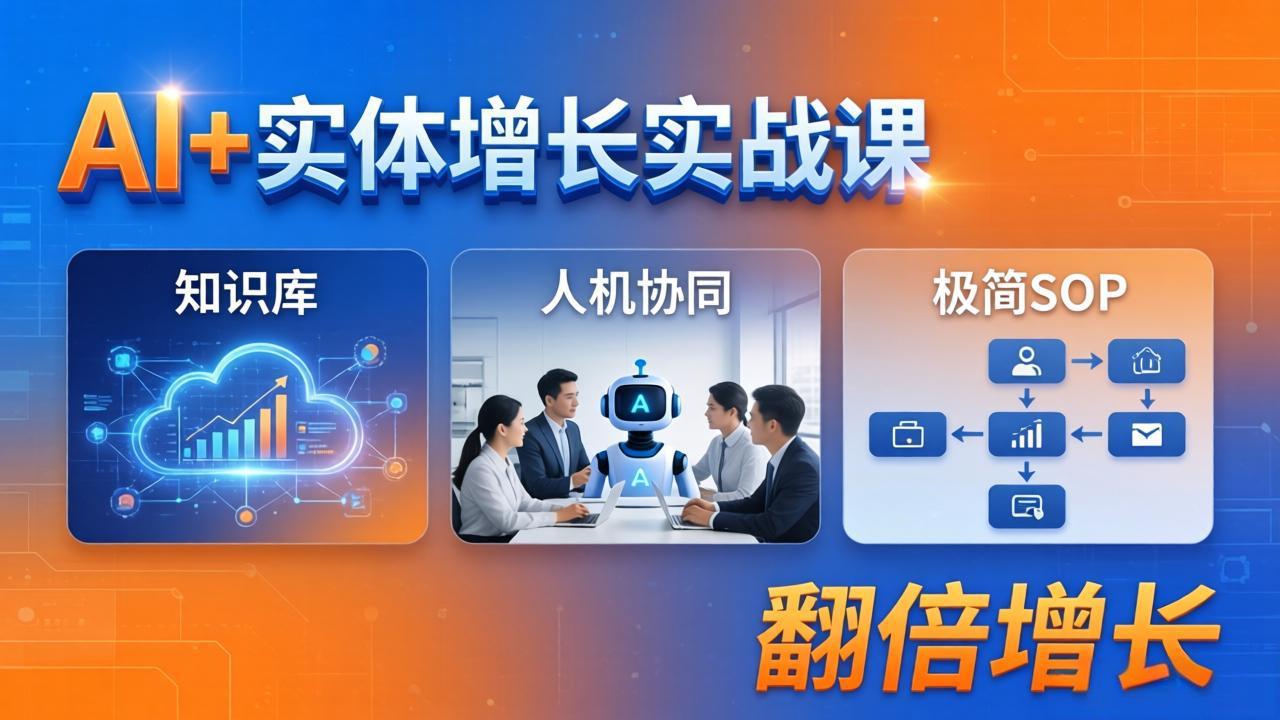 AI+实体增长实战课：知识库+人机协同+极简SOP，助力实体业务翻倍增长-御文网