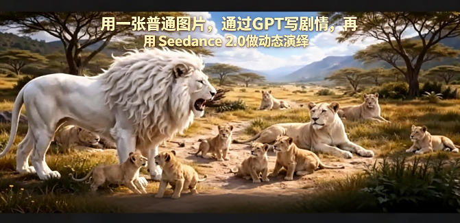 用一张普通图片，通过GPT写剧情，再用Seedance 2.0做动态演绎，居然能生成迪士尼风格搞笑动画-御文网