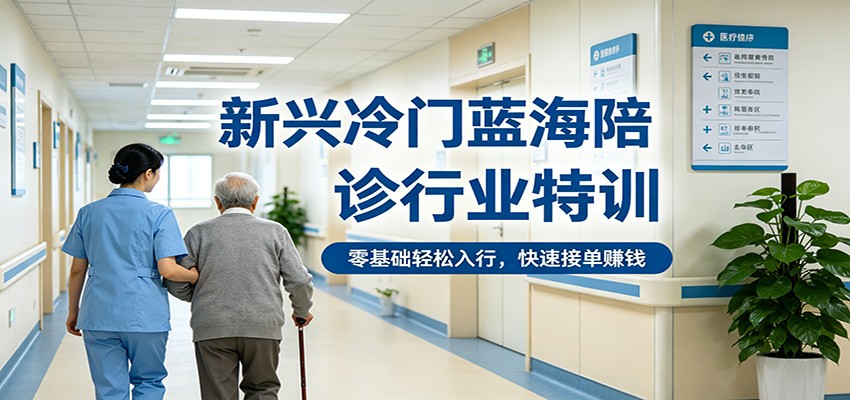 新兴冷门蓝海陪诊行业特训，零基础轻松入行，快速接单赚钱-御文网