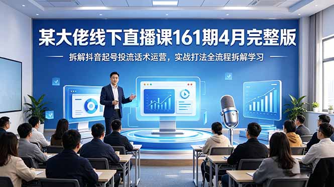 某大佬线下直播课161期4月完整版，拆解抖音起号投流话术运营，实战打法全流程拆解学习-御文网