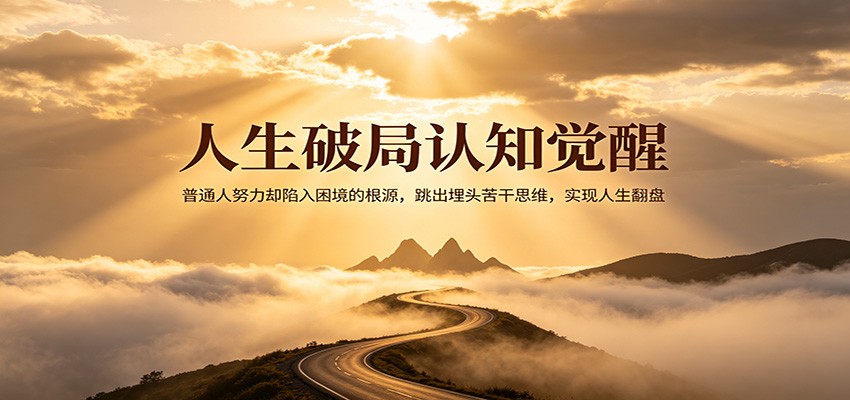 人生破局认知觉醒，普通人努力却陷入困境的根源，跳出埋头苦干思维，实现人生翻盘-御文网