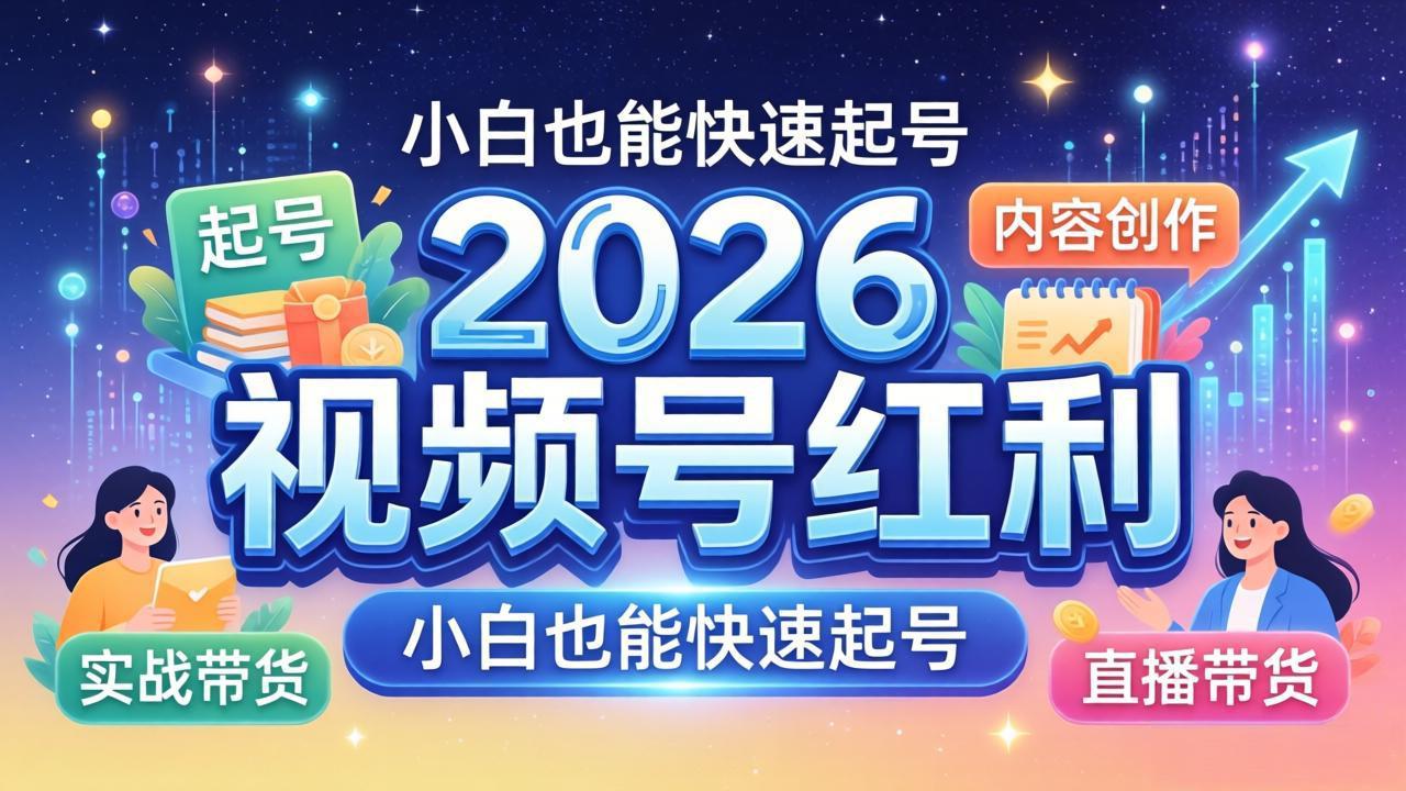 2026视频号红利实战营，大佬亲授起号、内容、直播、IP、投流、私域、矩阵全套落地打法-御文网