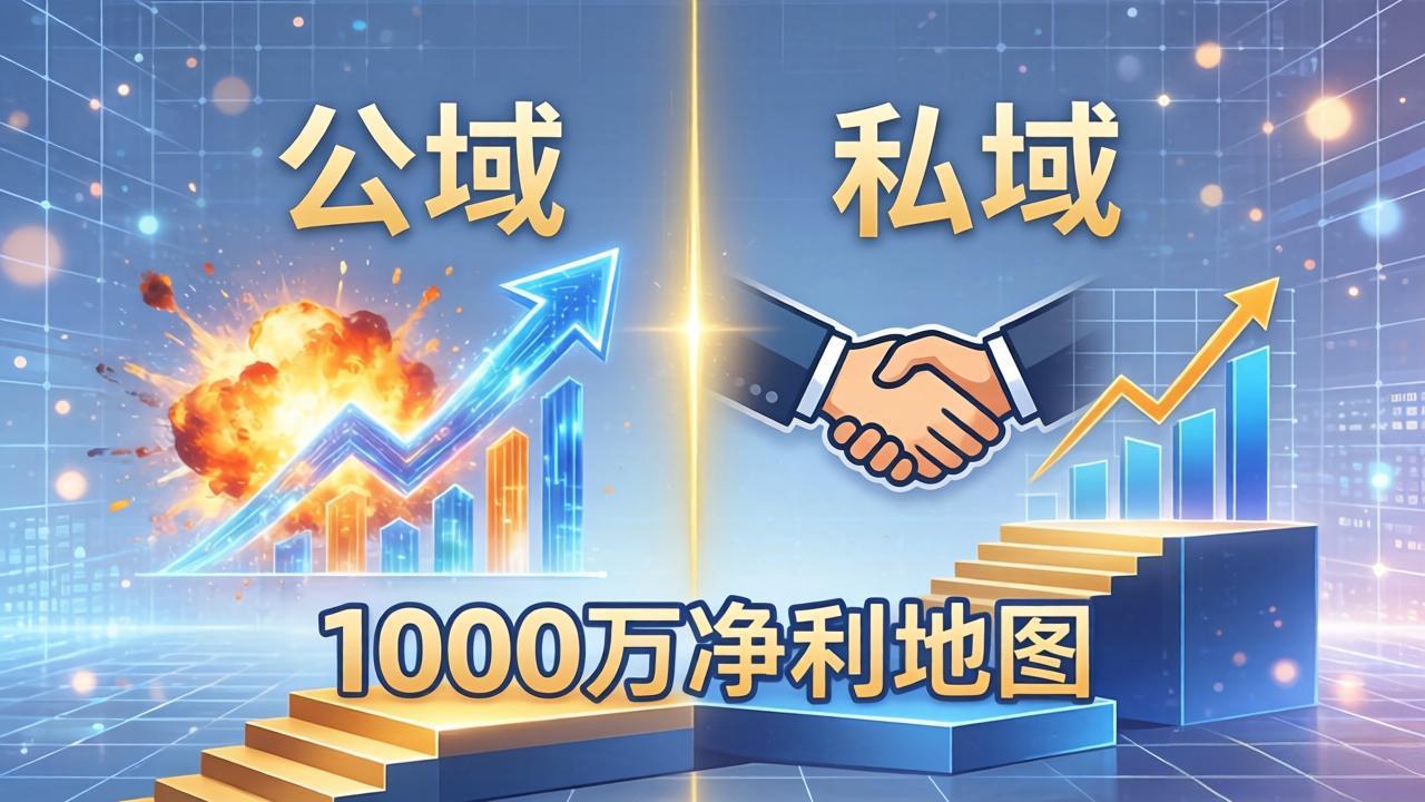 公域玩命出爆款，私域悄悄做成交：这套AI内训课，2026给你打通1000万净利的地图-御文网