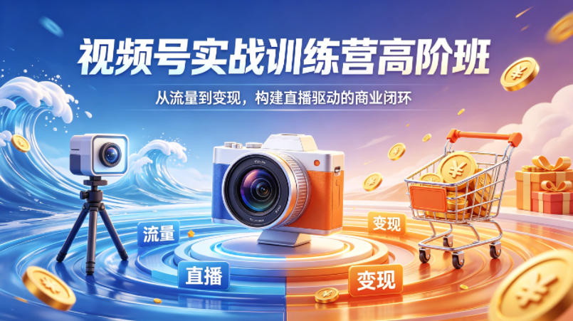 视频号实战训练营高阶班，从流量到变现，构建直播驱动的商业闭环(26年4月)-御文网