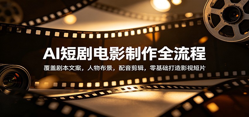 AI短剧电影制作全流程：覆盖剧本文案，人物布景，配音剪辑，零基础打造影视短片-御文网