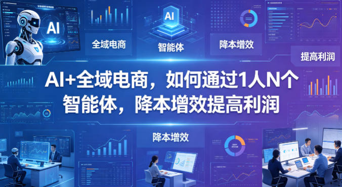 AI+全域电商，如何通过1人N个智能体，降本增效提高利润-御文网