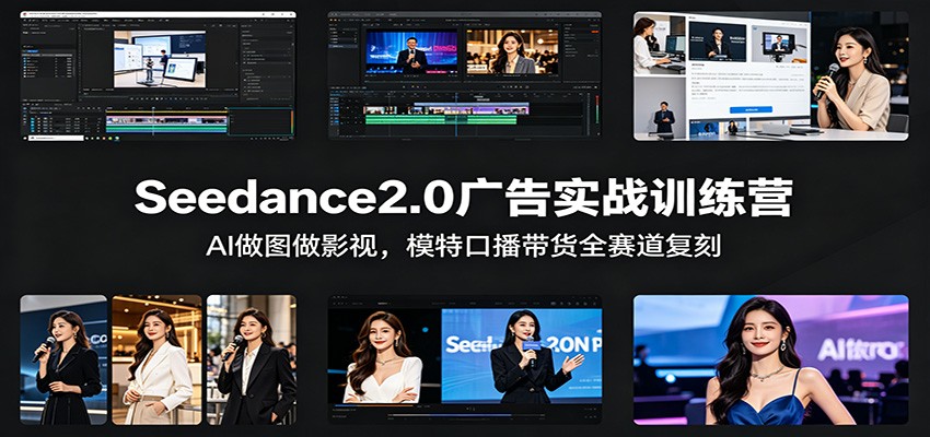 Seedance2.0广告实战训练营：AI做图做影视，模特口播带货全赛道复刻-御文网