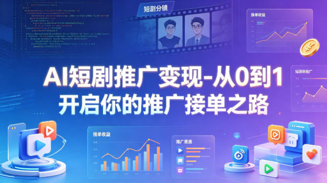 AI短剧推广变现-从0到1开启你的推广接单之路-御文网
