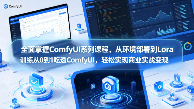 全面掌握ComfyUI系列课程，从环境部署到Lora训练从0到1吃透ComfyUI，轻松实现商业实战变现-御文网