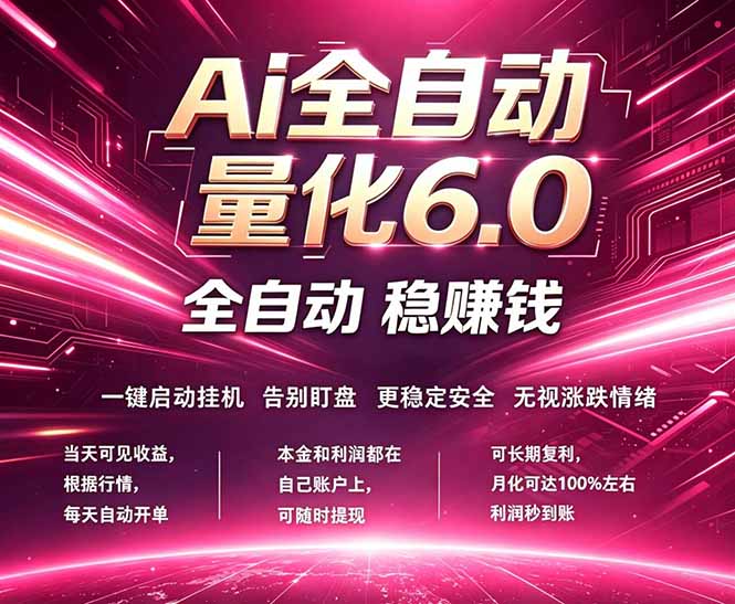 最新AI量化交易6.0，24小时自动运行，绿色稳定！日入1000+-御文网