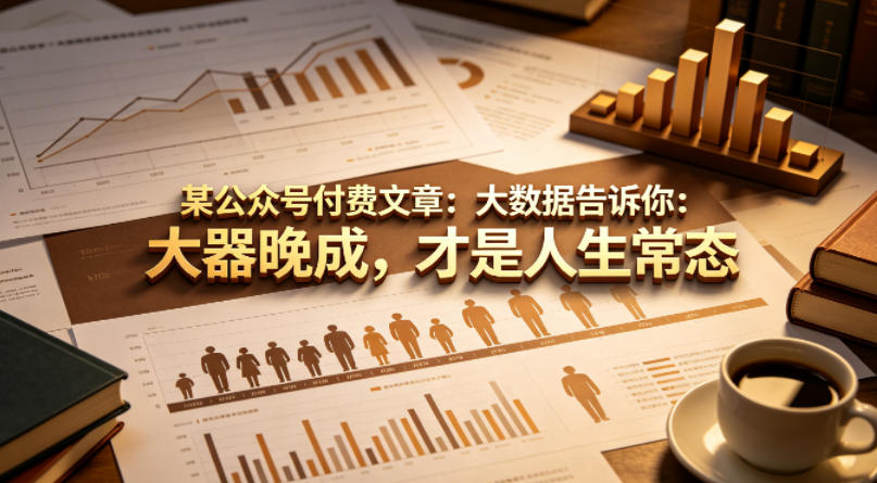 某公众号付费文章：大数据告诉你：大器晚成，才是人生常态-御文网