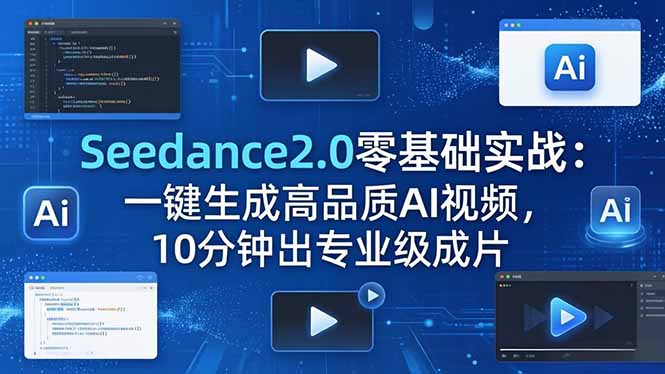 Seedance2.0零基础实战：一键生成高品质AI视频，10分钟出专业级成片-御文网
