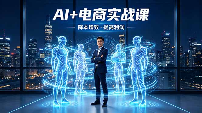 AI+电商实战课，1人+N个AI 智能体，把SOP变AI员工，实现降本增效提高利润-大伟资源网