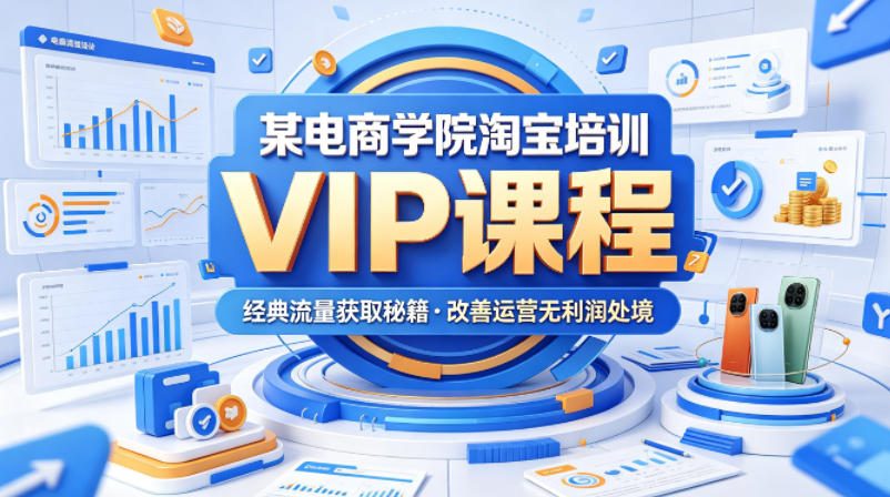 某电商学院淘宝培训VIP课程，各种经典有用的流量获取秘籍，改善运营产品没利润的处境(2026年5月)-大伟资源网