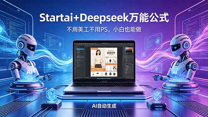 AI自动做电商详情页：Startai+Deepseek万能公式，不用美工不用PS，小白也能做-大伟资源网