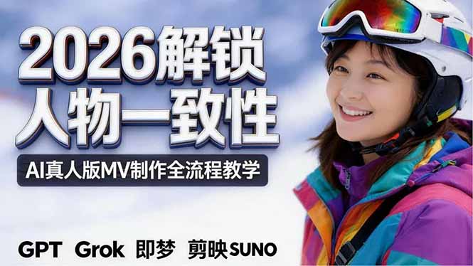 2026独创解锁人物一致性：AI真人版MV制作，不讲空话，不拼概念，全流程实操-御文网