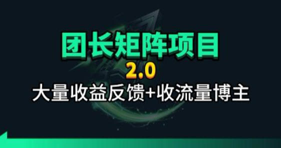 【团长合作2.0】视频矩阵项目_招发手矩阵+剪辑师，共赢项目【揭秘】-大伟资源网