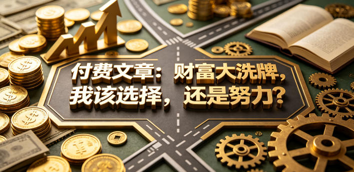 付费文章：财富大洗牌，我该选择，还是努力？-大伟资源网
