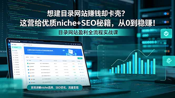 想建目录网站赚钱却卡壳？这营给优质 niche+SEO 秘籍，从 0 到稳赚！-大伟资源网