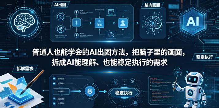 普通⼈也能学会的AI出图⽅法，把脑子里的画面，拆成AI能理解、也能稳定执行的需求【文档】-御文网