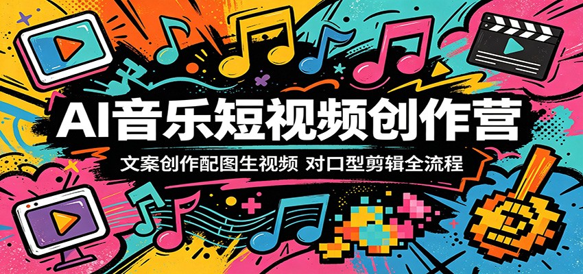 AI音乐短视频创作营:文案创作配图生视频,对口型剪辑全流程-御文网