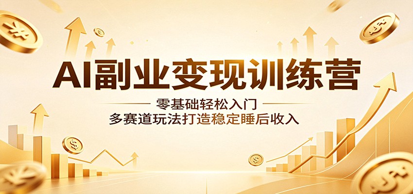 AI副业变现训练营：零基础轻松入门，多赛道玩法打造稳定睡后收入-御文网