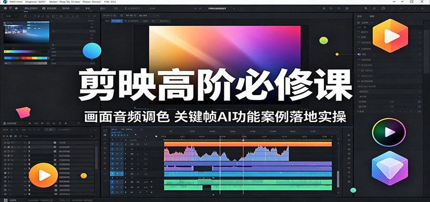 剪映高阶必修课:画面音频调色,关键帧AI功能案例落地实操-御文网