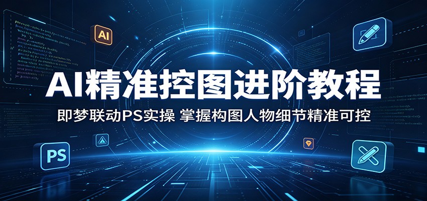 AI精准控图进阶教程：即梦联动PS实操，掌握构图人物细节精准可控-御文网