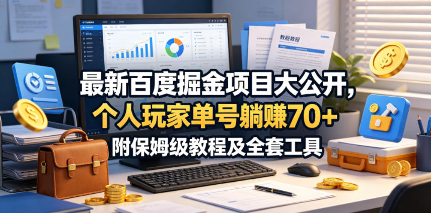 最新百度掘金项目大公开，个人玩家单号躺賺70+，附保姆级教程及全套工具【揭秘】-御文网