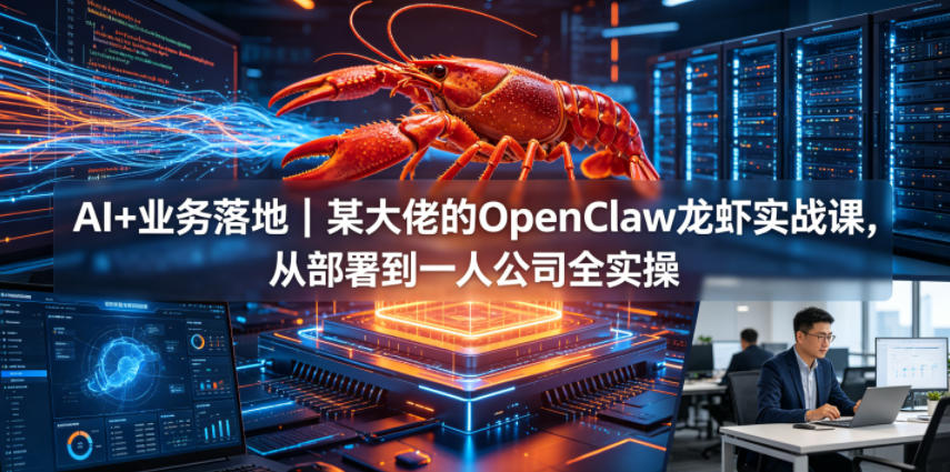 AI+业务落地｜某大佬的OpenClaw小龙虾实战课，从部署到一人公司全实操-御文网
