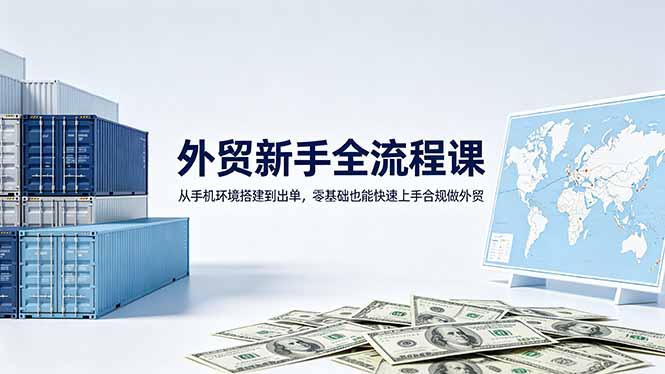外贸新手全流程课：从手机环境搭建到出单，零基础也能快速上手合规做外贸-御文网
