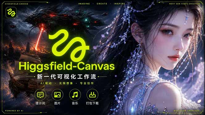 Higgsfield Canvas AI视频制作详解，节点式工作流搭建，重构新式视频创作完整教程-御文网