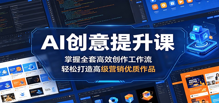 AI创意提升课:掌握全套高效创作工作流,轻松打造高级营销优质作品-御文网