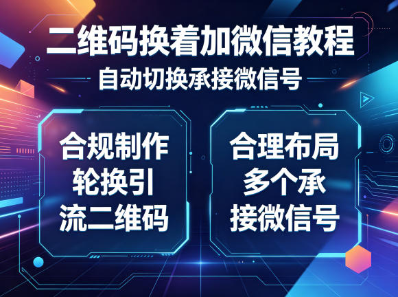 二维码换着加微信教程，自动切换承接微信号，合规制作轮换引流二维码，合理布局多个承接微信号-御文网