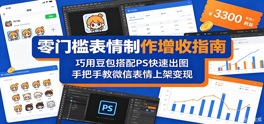 零门槛表情制作增收指南:巧用豆包搭配 PS 快速出图,手把手教微信表情上架变现-御文网