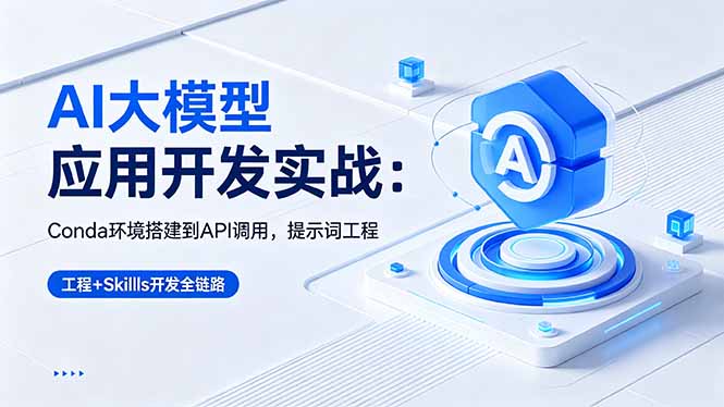 AI 大模型应用开发实战：Conda环境搭建到API调用，提示词工程+Skills开发全链路-御文网