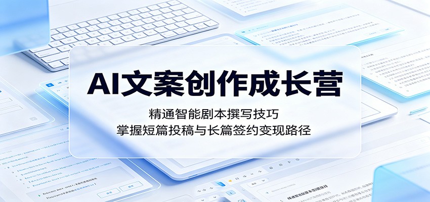 AI文案创作成长营:精通智能剧本撰写技巧,掌握短篇投稿与长篇签约变现路径-御文网