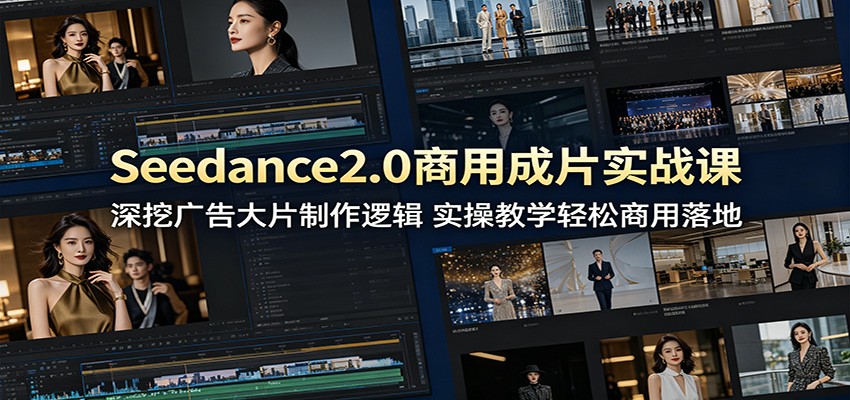 Seedance2.0商用成片实战课：深挖广告大片制作逻辑，实操教学轻松商用落地-御文网
