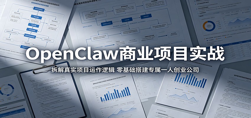 OpenClaw商业项目实战：拆解真实项目运作逻辑，零基础搭建专属一人创业公司-御文网