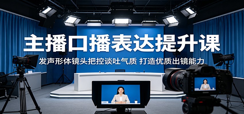 主播口播表达提升课：发声形体镜头把控谈吐气质，打造优质出镜能力-御文网