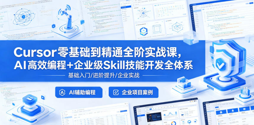 Cursor零基础到精通全阶实战课，AI高效编程+企业级Skill技能开发全体系-御文网