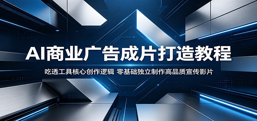 AI商业广告成片打造教程:吃透工具核心创作逻辑,零基础独立制作高品质宣传影片-御文网