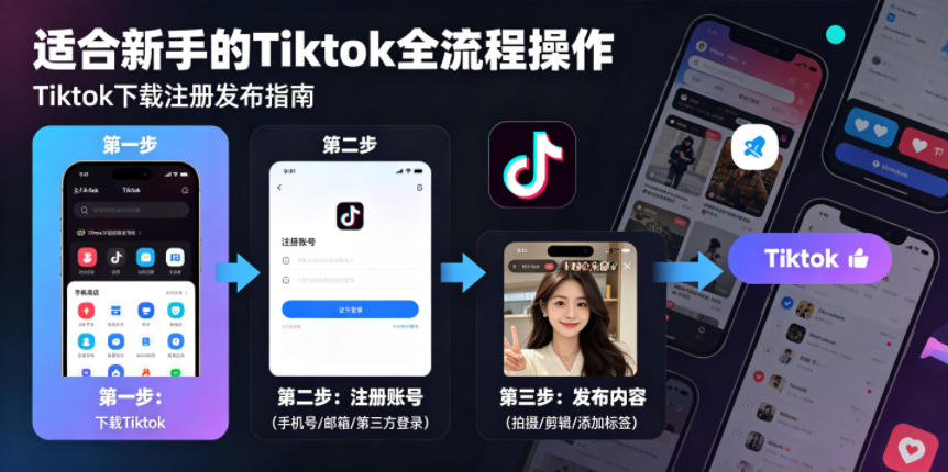 Tiktok下载注册发布，适合新手的Tiktok全流程操作-御文网