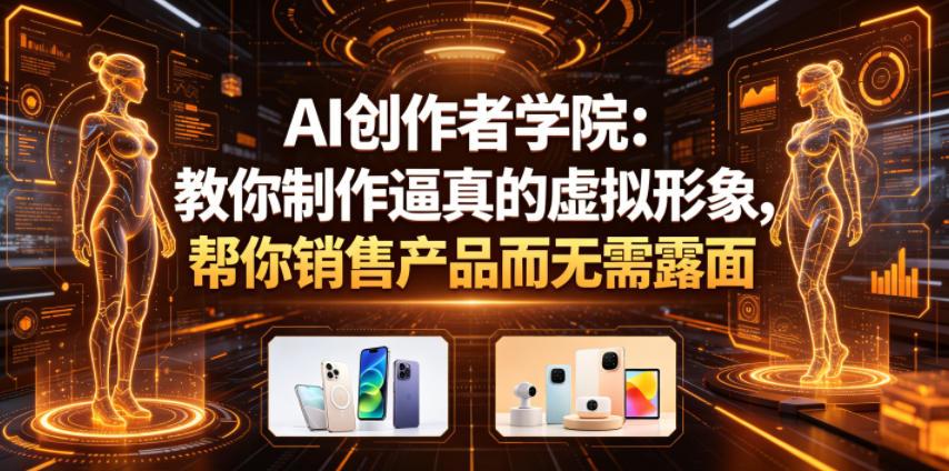 AI创作者学院：教你制作逼真的虚拟形象，帮你销售产品而无需露面【原创双语字幕】-御文网