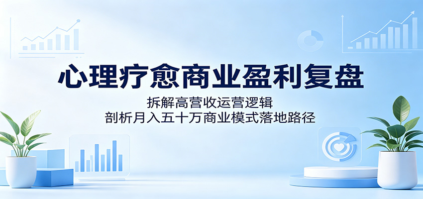 心理疗愈商业盈利复盘：拆解高营收运营逻辑，剖析月入五十万商业模式落地路径-御文网