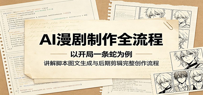 AI漫剧制作全流程：以开局一条蛇为例，讲解脚本图文生成与后期剪辑完整创作流程-御文网