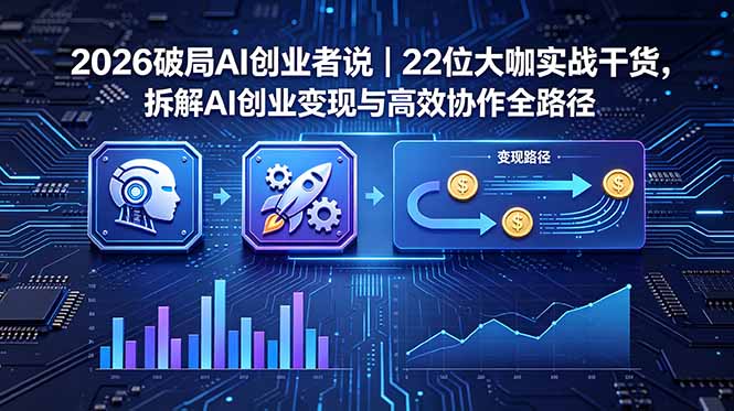 2026 破局 AI 创业者说|22 位大咖实战干货,拆解 AI 创业变现与高效协作全路径-御文网